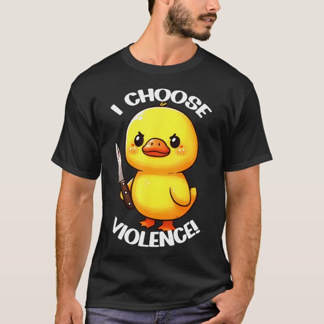 Lusnyj jag väljer Violence Anka T Shirt (Framsida)