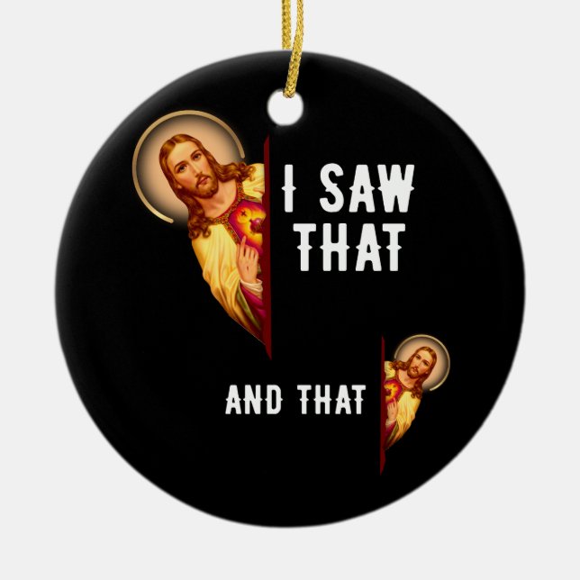 Lusnyj Jesus bästa joke Quote... Julgransprydnad Keramik (Framsidan)