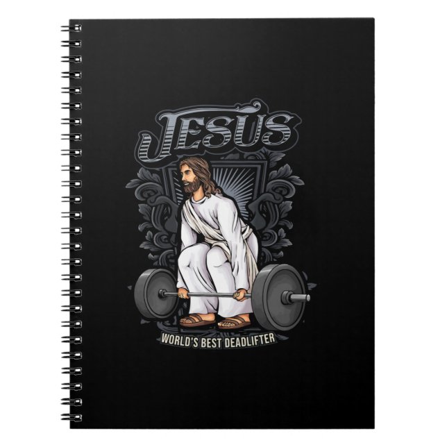 Lusnyj Jesus Christian Weight Lipping Pun Manar Hi Anteckningsbok (Framsidan)