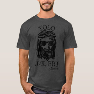 Lusnyj Jesus Påsk YOLO JK BRB Texting Premium T Shirt