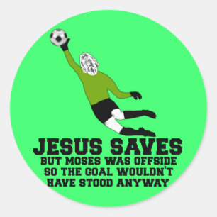 Lusnyj Jesus Saves Runt Klistermärke