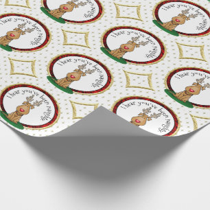 Lusnyj jingle Den röda näsren Hund Cute Presentpapper