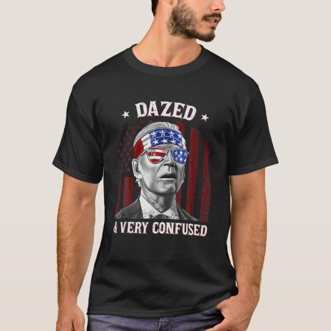 Lusnyj Joe Biden blundade och mycket förvirrad 4:e T Shirt (Framsida)