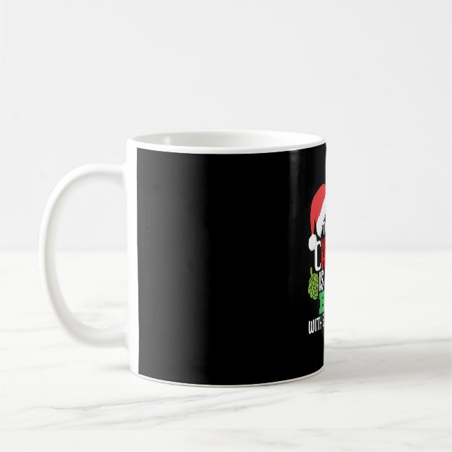 Lusnyj jul Cheer Beer Drinking Helgdag Spirit Kaffemugg (Vänster)