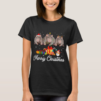 Lusnyj jul Ljus Julafton Pajama Råtta Animals Lov T Shirt