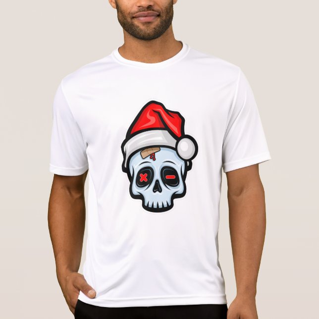 Lusnyj Jul Skull, Tecknad Stil T Shirt (Framsida)