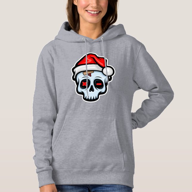 Lusnyj Jul Skull, Tecknad Stil T Shirt (Framsida)