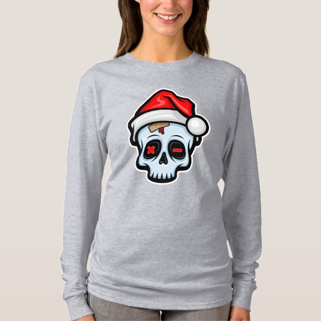 Lusnyj Jul Skull, Tecknad Stil T Shirt (Framsida)