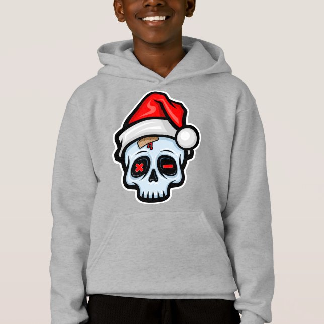 Lusnyj Jul Skull, Tecknad Stil T Shirt (Framsida)