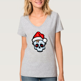Lusnyj Jul Skull, Tecknad Stil T Shirt