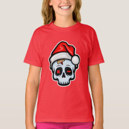 Lusnyj Jul Skull, Tecknad Stil T Shirt