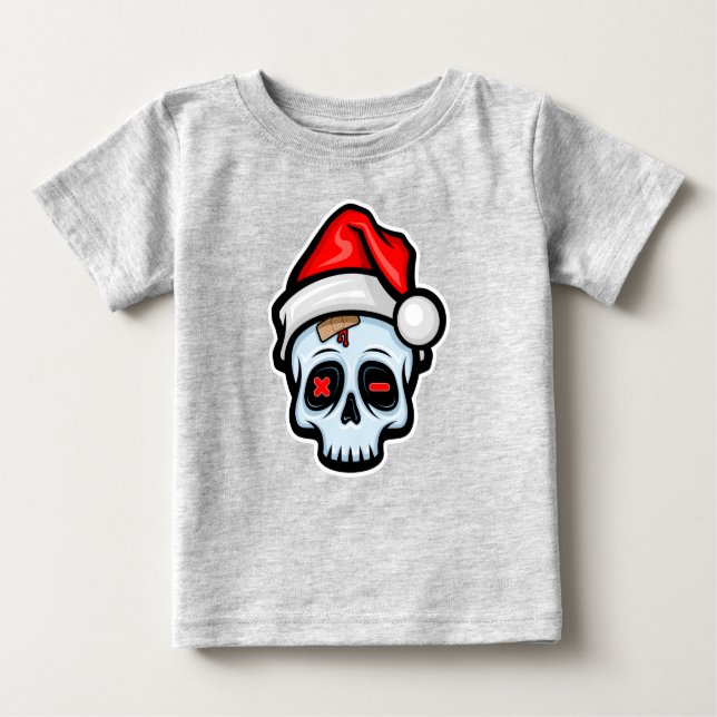 Lusnyj Jul Skull, Tecknad Stil T Shirt (Framsida)