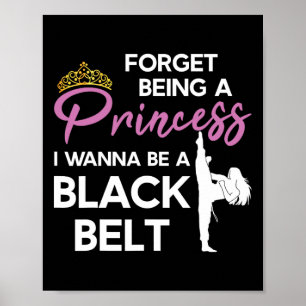 Lusnyj Karate Black Bälte säger att Taekwondo Girl Poster