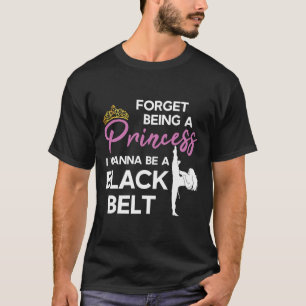 Lusnyj Karate Black Bälte säger att Taekwondo Girl T Shirt