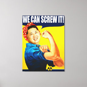 Lusnyj Kim Jong Un Poster "Vi kan göra det" Canvastryck