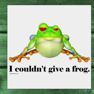 Lusnyj kunde inte Ge a Frog Tecknad Poster