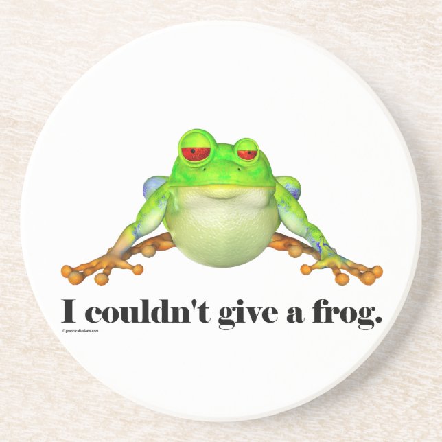 Lusnyj kunde inte Ge a Frog Tecknad Underlägg Sandsten (Framsidan)
