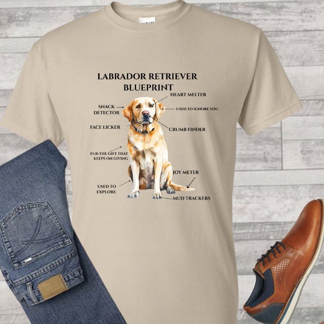 Lusnyj Labrador Retriever-blåkopia T Shirt (Skapare uppladdad)