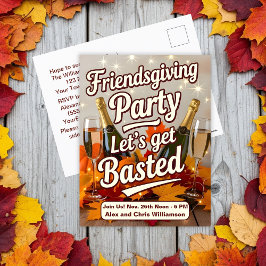 Lusnyj Låt oss Skastad Friendsgiving Party Helg Vykort
