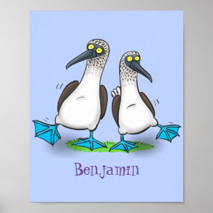 Lusnyj, lycklig-blåsostad bobidans tecknad poster