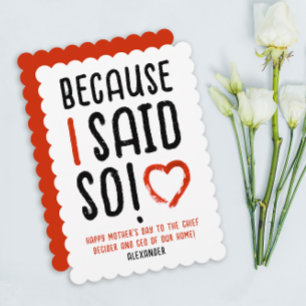 Lusnyj Mamma som säger Kärlek Red White Black Typo