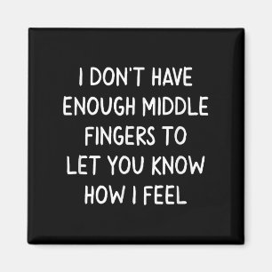 Lusnyj, Mitten Finger. Joke Sarcastic Tee for Fam Magnet