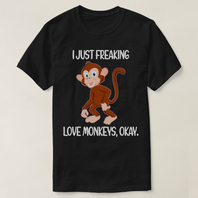 Lusnyj Monkey Älskare Gift I Freaking Kärlek Munk T Shirt (Design framsida)