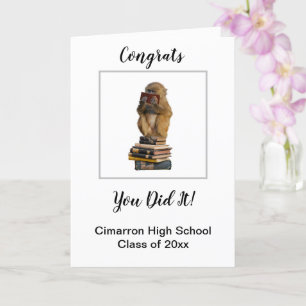 Lusnyj Monkey Fnd Bok Student Gratulerar Du gjorde Kort