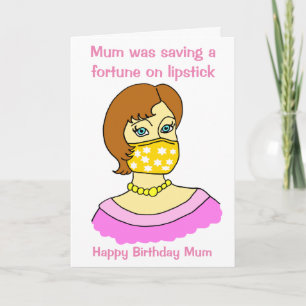 Lusnyj Morsa Ansikte-mask Lipstick Birthday Kort