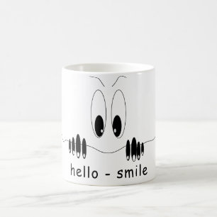 Lusnyj Mug med Curiosity Ögon - Smile Kaffemugg