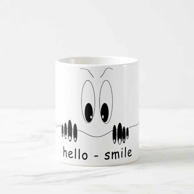 Lusnyj Mug med Curiosity Ögon - Smile Kaffemugg (Center)
