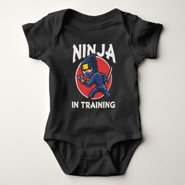 Lusnyj Ninja Kid i utbildning T Shirt (Framsida)