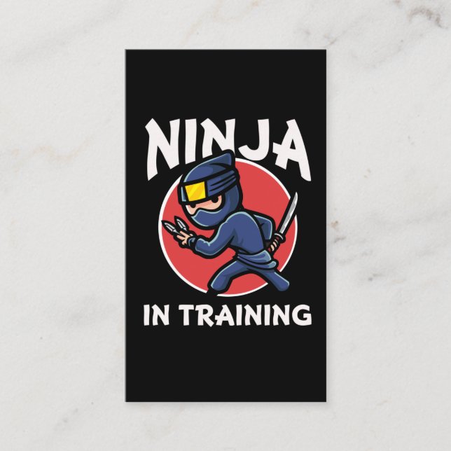 Lusnyj Ninja Kid i utbildning Visitkort (Framsida)