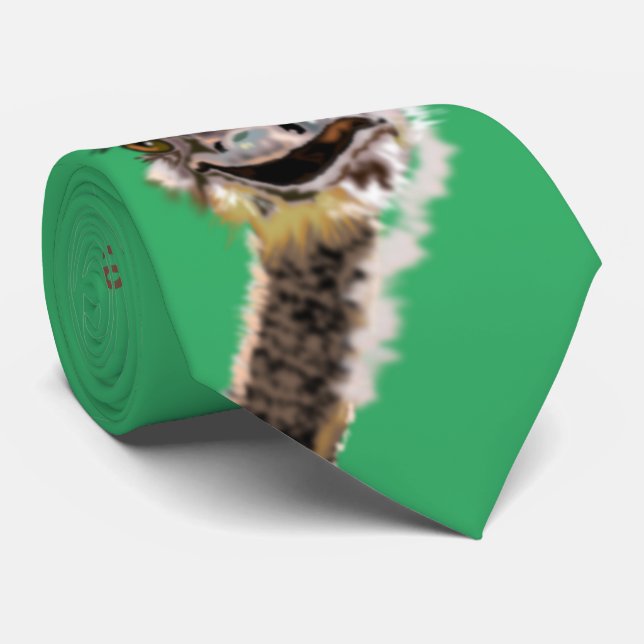 Lusnyj Ostrich Tie-Grönt eller Välj Färg Slips (Rullad)