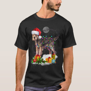 Lusnyj Otterhound Hund jul Ljus Santa Hat Xm T Shirt