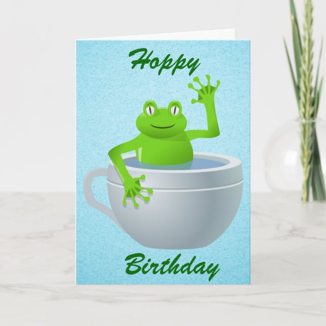 Lusnyj Oväntad Frog i My Tea Kopp Kort (Framsida)