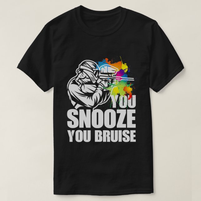 Lusnyj Paintball Shirt Du snooze Brise T Shirt (Design framsida)