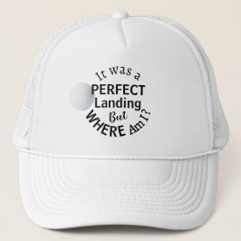 Lusnyj Pappa Golf Humor Modern Dold Black Typograp Keps