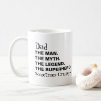 Lusnyj Pappa man Myth Legend Grumpy Typography
