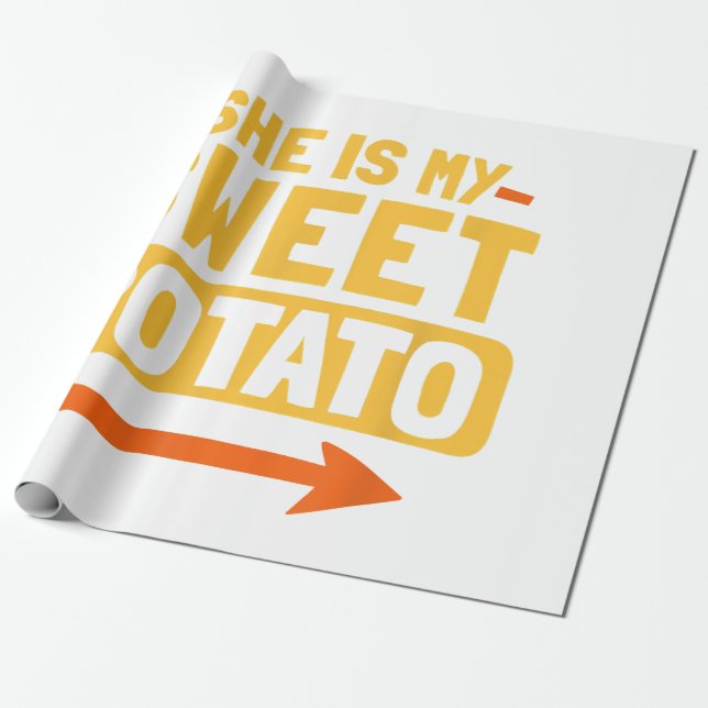 Lusnyj Par matchande hon är min sötpotatisharr Presentpapper (Utrullad)