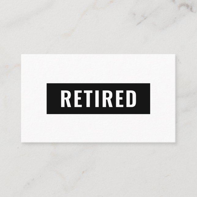 Lusnyj Pension Gag Joke Retrött Fråga någon annan Visitkort (Framsida)