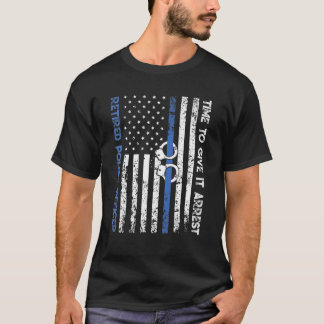 Lusnyj Pension polischef Thin Blue L T Shirt