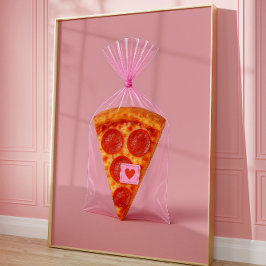 Lusnyj Pizza Art Print, Kitchen Aesthetic Wall Poster
