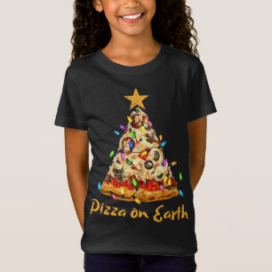 Lusnyj Pizza på Earth Slice Julgran med Lig T Shirt
