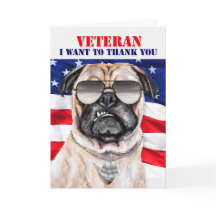 Lusnyj Pug Hund och Flagga Veterans Day