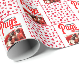 Lusnyj Pug jul Bild Cute Puppy Hund Presentpapper