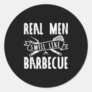 Lusnyj Real Manar Smell som Barbecue Bbq Gift Shir Runt Klistermärke