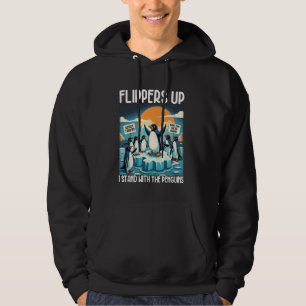 Lusnyj Resistens Penguins protest mot tariffer Hoodie