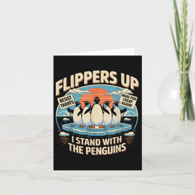 Lusnyj Resistens Penguins protest mot tariffer Kort (Framsida)