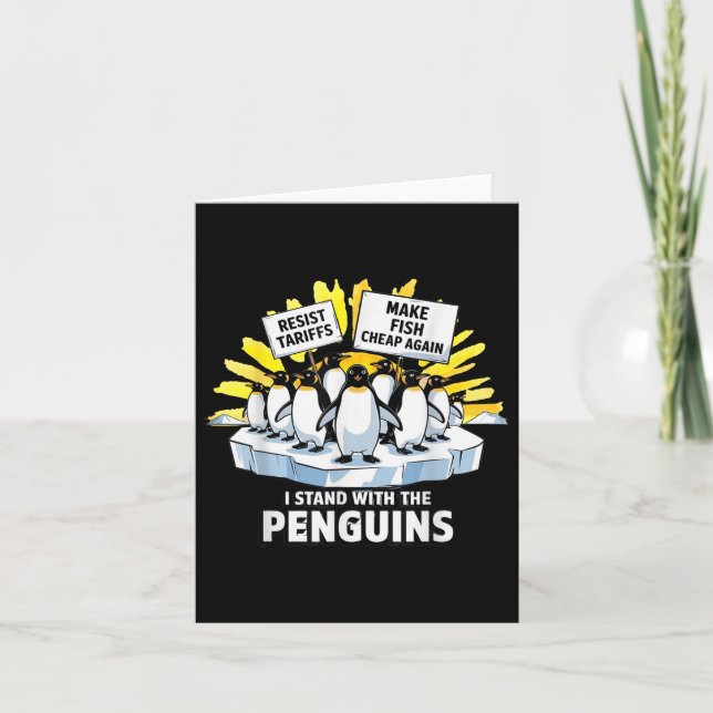 Lusnyj Resistens Penguins protest mot tariffer Kort (Framsida)